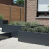 Gepoedercoat staal plantenbak Rechthoek XL 400x60 H=30 cm - Zwart (RAL9005) MET bodemplaat