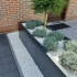 Gepoedercoat staal plantenbak Rechthoek XL 480x40 H=30 cm - Zwart (RAL9005) ZONDER bodemplaat