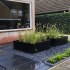Gepoedercoat staal plantenbak Rechthoek XL 500x120 H=30 cm - Zwart (RAL9005) MET bodemplaat