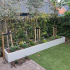 Gepoedercoat staal plantenbak Rechthoek XL 500x40 H=30 cm - Wit (RAL9010) MET bodemplaat