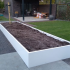 Gepoedercoat staal plantenbak Rechthoek XL 500x60 H=30 cm - Wit (RAL9010) ZONDER bodemplaat