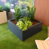 Gepoedercoat staal plantenbak Vierkant 100x100 H=100 cm MET bodemplaat - Antraciet (RAL7016)