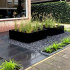 Gepoedercoat staal plantenbak Vierkant 120x120 H=30 cm MET bodemplaat - Zwart (RAL9005)