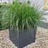 Gepoedercoat staal plantenbak Vierkant 30x30 H=30 cm MET bodemplaat + voeten - Antraciet (RAL7016)