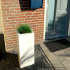 Gepoedercoat staal plantenbak Vierkant 30x30 H=30 cm MET bodemplaat + voeten - Wit (RAL9010)