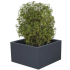 Gepoedercoat staal plantenbak Vierkant 70x70 H=70 cm MET bodemplaat + voeten - Antraciet (RAL7016)