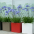 Gepoedercoat staal plantenbak Vierkant Trapmodel 2 stuks 40x40 H=30+60 cm - Andere RALkleur - MET bodemplaat