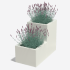 Gepoedercoat staal plantenbak Vierkant Trapmodel 2 stuks 40x40 H=30+60 cm - Wit (RAL9010) MET bodemplaat