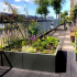 Gepoedercoat staal plantenbak Vierkant XL 150x150 cm H=30 cm - Antraciet (RAL7016) ZONDER bodemplaat