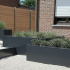 Gepoedercoat staal plantenbak Vierkant XL 160x160 cm H=30 cm - Antraciet (RAL7016) ZONDER bodemplaat