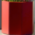 Gepoedercoat staal plantenbak Zeshoek 34.6x39.3 cm H=100 cm - Andere RALkleur - MET bodemplaat