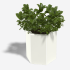 Gepoedercoat staal plantenbak Zeshoek 34.6x39.3 cm H=100 cm - Wit (RAL9010) MET bodemplaat