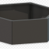 Gepoedercoat staal plantenbak Zeshoek 52x59.3 cm H=30 cm - Antraciet (RAL7016) MET bodemplaat