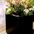 Gepoedercoat staal plantenbak Zeshoek 70 H=70 cm - Zwart (RAL9005) ZONDER bodemplaat