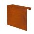Overzetstuk muurelement recht 150x45x12.8 CORTEN