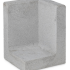 L hoekelement 50x50x120 grijs