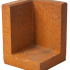 L Hoekelement 50x50x80 Roestbruin