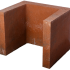 U-element 40x40x50 Roestbruin