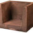 U-hoekelement 40x40x50 Roestbruin