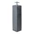 Poer oudhollands 20x20x60 1 huls m16 zwart incl. luxe stelplaat 10x10 cm