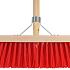 Bezem kunststof rood incl. steel 41 cm