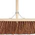 Bezem natuurvezel haren incl. steel 37 cm