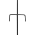 Metalen piket elleboog met aansluiting inwendige draad 3/4 lengte 60cm