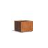 Bloembak Corten met wielen 800x800x600 mm