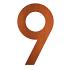 Nummer 9 corten 71x5x120 mm