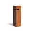 Brievenbus CorTen Schuin 350 x 350 x 1200 mm