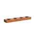 Watertafel Corten met 4 schalen + LED 5000 x 1000 x 400 mm