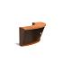 Keerwand Corten binnenbocht 1000x3x600 mm (LxDxH)