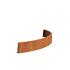 Keerwand Corten buitenbocht 2000x2x300 mm (LxDxH)