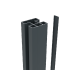 Boston alu H paal 75x75mm RAL7016 incl. alu afwerkingsprofiel 4x24 mm L-124cm
