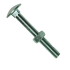 Slotbout DIN 603 M8x120mm met zeskantmoer DIN 555