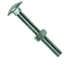 Slotbout DIN 603 M10x150mm met zeskantmoer DIN 555