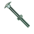 Slotbout DIN 603 M10x160mm met zeskantmoer DIN 555