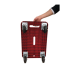 Plateauwagen - rood - nylon wielen - 4 zwenkwielen zwart