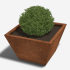 Cortenstaal gelaste plantenbak Cone 80x80x50 ZONDER bodemplaat