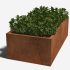 Cortenstaal gelaste plantenbak Rechthoek 200x100x60 ZONDER bodemplaat