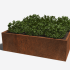 Cortenstaal gelaste plantenbak Vierkant 200x200x60 ZONDER bodemplaat