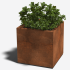 Cortenstaal gelaste plantenbak Vierkant 60x60x60 - MET Bodemplaat