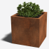 Cortenstaal gelaste plantenbak Vierkant 800x800x800 cm - MET Bodemplaat