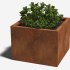 Cortenstaal gelaste plantenbak Vierkant 80x80x60 cm ZONDER bodemplaat