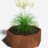 Cortenstaal plantenbak Achthoek 289.7x289.7 cm.7x120.7 cm H=40 cm ZONDER bodemplaat