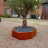Cortenstaal plantenbak Achthoek 144.9x144.9 cm H=30 cm ZONDER bodemplaat