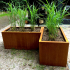 Cortenstaal plantenbak Rechthoek 50x100 H=40 cm MET bodemplaat