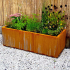 Cortenstaal plantenbak Rechthoek 50x120 H=80 cm MET bodemplaat