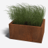 Cortenstaal plantenbak Rechthoek 60x80 H=80 cm MET bodemplaat