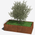 Cortenstaal plantenbak Rechthoek XL 160x80 H=80 cm ZONDER bodemplaat